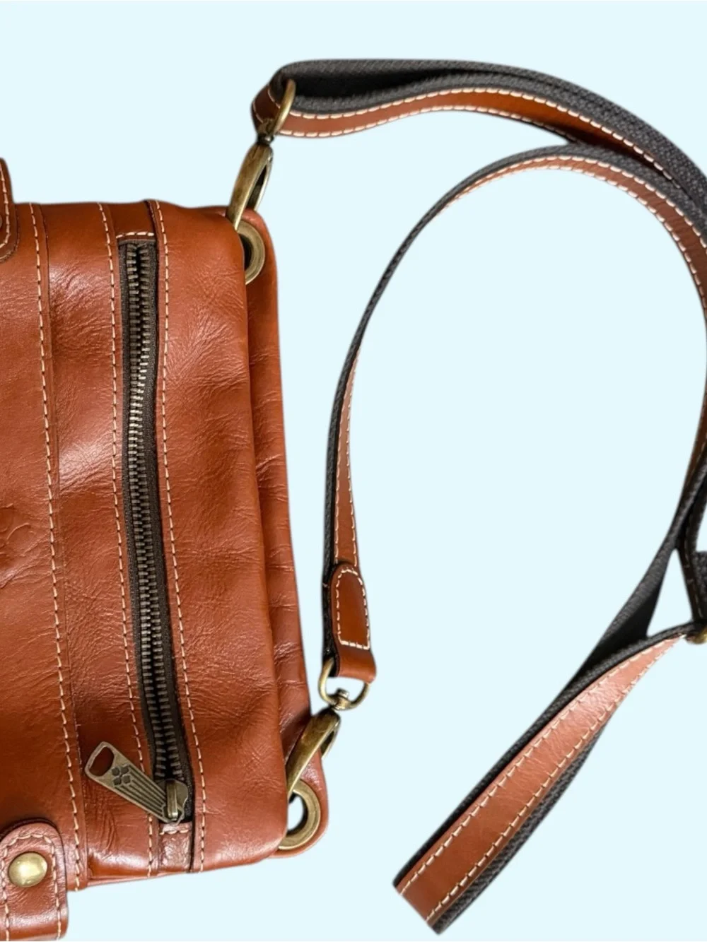 Patricia Nash Vintage Leather Crossbody Bag - Brown